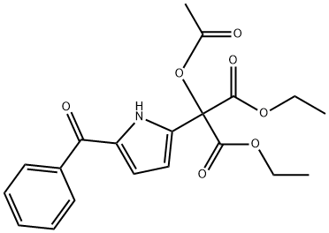 Propanedioic acid, 2-(acetyloxy)-2-(5-benzoyl-1H-pyrrol-2-yl)-, 1,3-diethyl ester