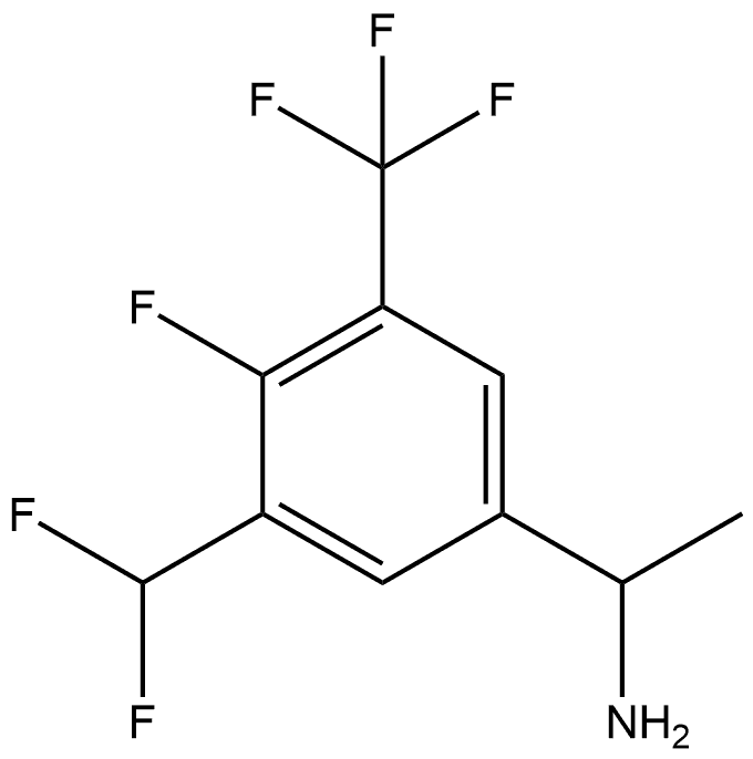 1-(3-(difluoromethyl)-4-fluoro-5-(trifluoromethyl)phenyl)ethan-1-amine Struktur