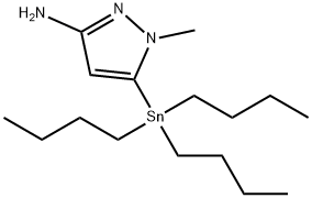 1-Methyl-3-(tributylstannyl)-1H-pyrazol-5-amine Struktur