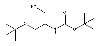 Carbamic acid, N-[2-(1,1-dimethylethoxy)-1-(hydroxymethyl)ethyl]-, 1,1-dimethylethyl ester 化学構造式