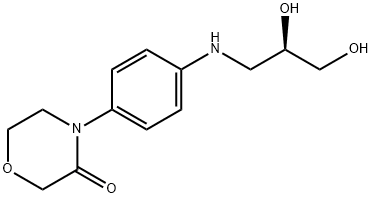 3-Morpholinone, 4-[4-[[(2R)-2,3-dihydroxypropyl]amino]phenyl]- Structure