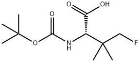 L-Valine, N-[(1,1-dimethylethoxy)carbonyl]-4-fluoro-3-methyl- 化学構造式