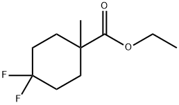 Cyclohexanecarboxylic acid, 4,4-difluoro-1-methyl-, ethyl ester Struktur