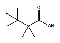 1-(2-氟丙烷-2-基)环丙烷-1-甲酸,1447944-24-2,结构式