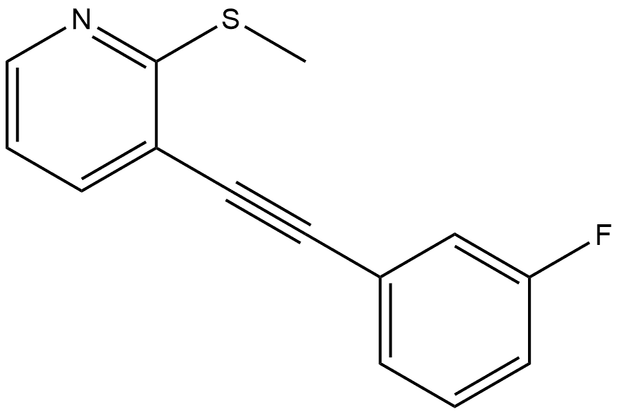 3-[2-(3-Fluorophenyl)ethynyl]-2-(methylthio)pyridine Structure