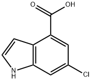 1H-Indole-4-carboxylic acid, 6-chloro- Struktur