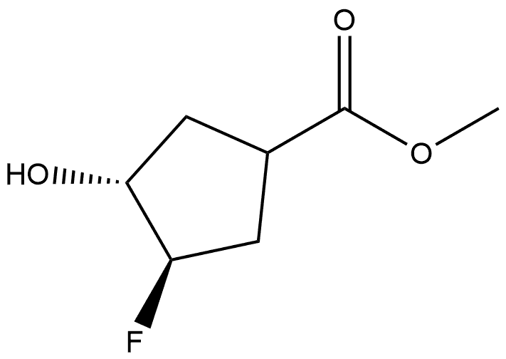 REL-(3R,4R)-3-氟-4-羟基环戊烷-1-羧酸甲酯,1448309-94-1,结构式