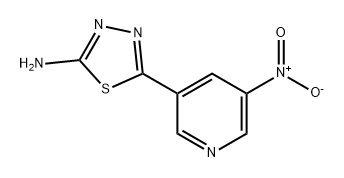 5-(5-硝基吡啶-3-基)-1,3,4-噻二唑-2-胺,1448313-22-1,结构式