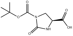 1,4-Imidazolidinedicarboxylic acid, 2-oxo-, 1-(1,1-dimethylethyl) ester, (4S)- 化学構造式