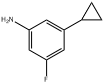 3-Cyclopropyl-5-fluoroaniline Structure