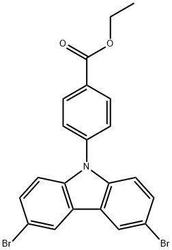 4-(3,6-二溴-9H-咔唑-9-基)苯甲酸乙酯, 1448599-22-1, 结构式