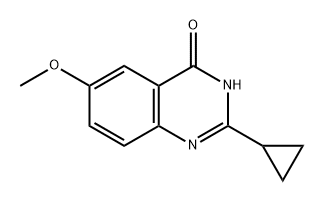 4(3H)-Quinazolinone, 2-cyclopropyl-6-methoxy-,1448676-78-5,结构式