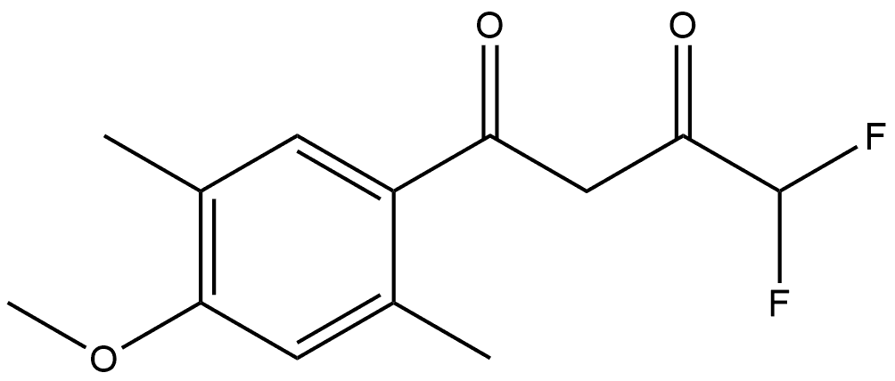 4,4-Difluoro-1-(4-methoxy-2,5-dimethylphenyl)-1,3-butanedione,1448774-17-1,结构式