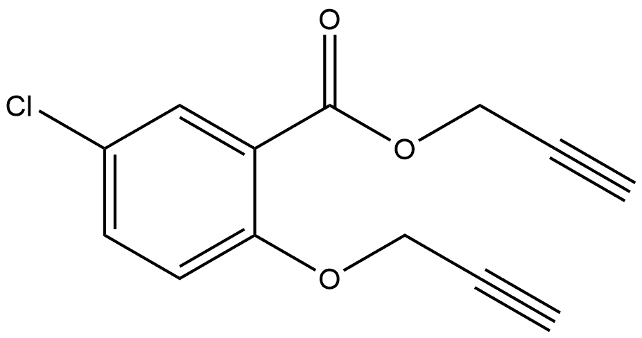 Benzoic acid, 5-chloro-2-(2-propyn-1-yloxy)-, 2-propyn-1-yl ester Struktur