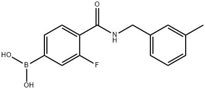 3-Fluoro-4-(3-methylbenzylcarbamoyl)benzeneboronic acid 结构式