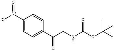 (2-(4-硝基苯基)-2-氧乙基)氨基甲酸叔丁酯 结构式