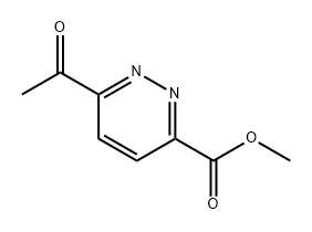 3-Pyridazinecarboxylic acid, 6-acetyl-, methyl ester Struktur