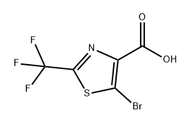 4-Thiazolecarboxylic acid, 5-bromo-2-(trifluoromethyl)- Structure