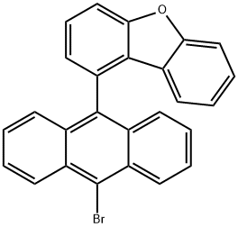 Dibenzofuran, 1-(10-bromo-9-anthracenyl)- 化学構造式