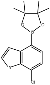 1H-Indole, 7-chloro-4-(4,4,5,5-tetramethyl-1,3,2-dioxaborolan-2-yl)- 结构式