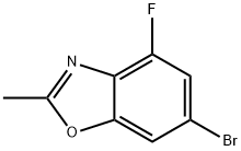 Benzoxazole, 6-bromo-4-fluoro-2-methyl- 化学構造式