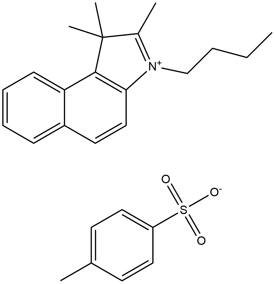 1-丁基-2,3,3-三甲基苯并[E]吲哚甲苯磺酸酯 结构式