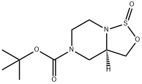 叔丁基(3AR)-四氢-[1,2,3]氧噻唑并[3,4-A]吡嗪-5(3H)-羧酸1-氧化物 结构式