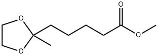 1,3-Dioxolane-2-pentanoic acid, 2-methyl-, methyl ester Struktur