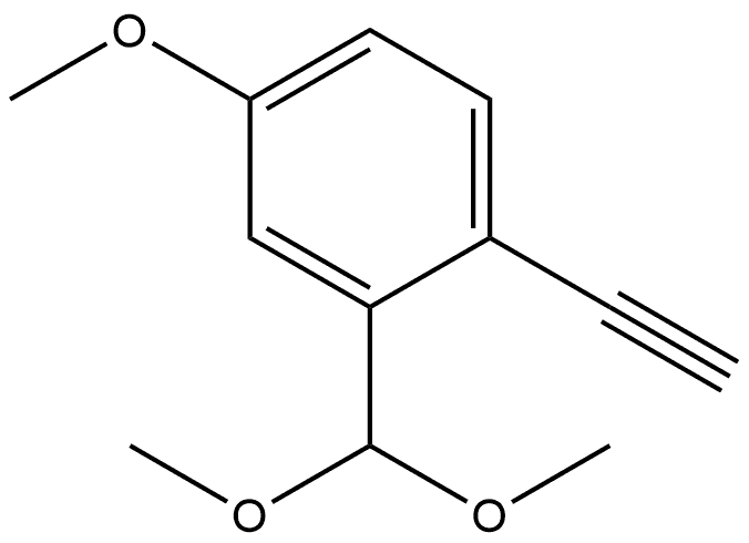3-(二甲氧基甲基)-4-乙炔基苯甲醚, 1450811-96-7, 结构式