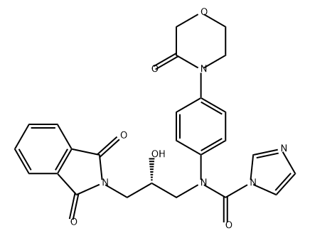 1H-Imidazole-1-carboxamide, N-[(2S)-3-(1,3-dihydro-1,3-dioxo-2H-isoindol-2-yl)-2-hydroxypropyl]-N-[4-(3-oxo-4-morpholinyl)phenyl]-|利奈唑胺杂质14