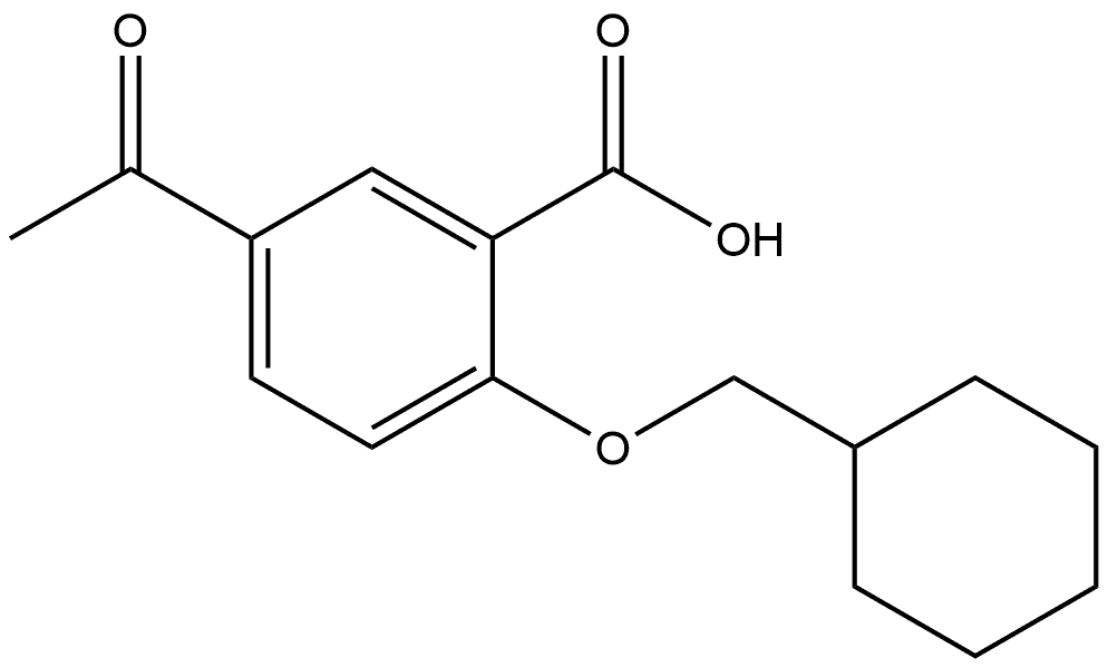 5-Acetyl-2-(cyclohexylmethoxy)benzoic acid Structure