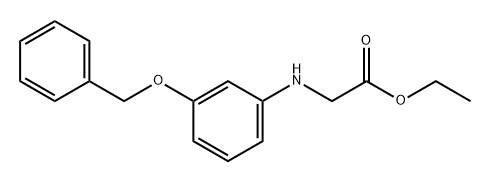 Glycine, N-[3-(phenylmethoxy)phenyl]-, ethyl ester 化学構造式
