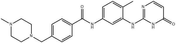 Benzamide, N-[3-[(1,6-dihydro-6-oxo-2-pyrimidinyl)amino]-4-methylphenyl]-4-[(4-methyl-1-piperazinyl)methyl]- Structure