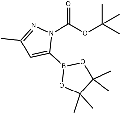 1H-Pyrazole-1-carboxylic acid, 3-methyl-5-(4,4,5,5-tetramethyl-1,3,2-dioxaborolan-2-yl)-, 1,1-dimethylethyl ester Structure