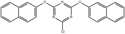 1,3,5-三嗪, 2-氯-4,6-双(2-萘基氧基) 结构式