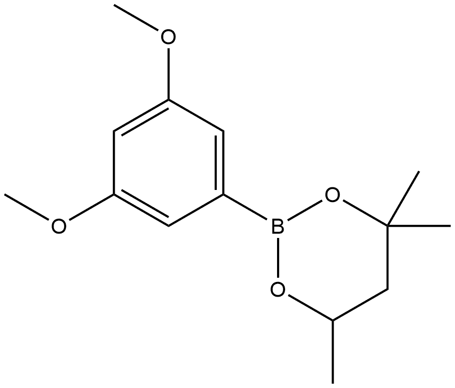 2-(3,5-Dimethoxyphenyl)-4,4,6-trimethyl-1,3,2-dioxaborinane,1451144-85-6,结构式