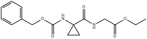 Glycine, N-[[1-[[(phenylmethoxy)carbonyl]amino]cyclopropyl]carbonyl]-, ethyl ester Struktur