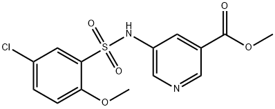 3-Pyridinecarboxylic acid, 5-[[(5-chloro-2-methoxyphenyl)sulfonyl]amino]-, methyl ester|