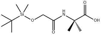 2-(2-((tert-Butyldimethylsilyl)oxy)acetamido)-2-methylpropanoic acid 化学構造式
