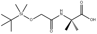 2-(2-((tert-Butyldimethylsilyl)oxy)acetamido)-2-methylpropanoic acid 结构式