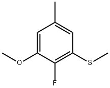 (2-Fluoro-3-methoxy-5-methylphenyl)(methyl)sulfane,1452478-92-0,结构式