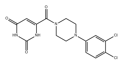 2,4(1H,3H)-Pyrimidinedione, 6-[[4-(3,4-dichlorophenyl)-1-piperazinyl]carbonyl]- Structure