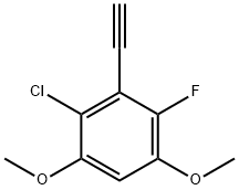 2-Chloro-3-ethynyl-4-fluoro-1,5-dimethoxybenzene Struktur