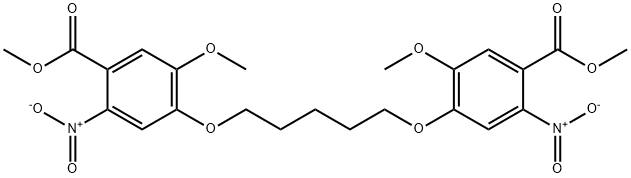 Benzoic acid, 4,4'-[1,5-pentanediylbis(oxy)]bis[5-methoxy-2-nitro-, dimethyl ester (9CI) Structure