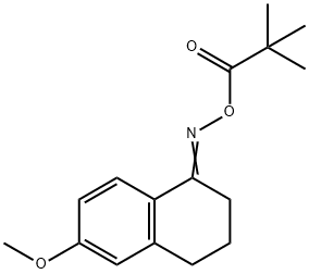 1(2H)-Naphthalenone, 3,4-dihydro-6-methoxy-, O-(2,2-dimethyl-1-oxopropyl)oxime Structure