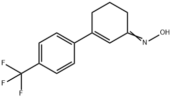 2-Cyclohexen-1-one, 3-[4-(trifluoromethyl)phenyl]-, oxime Struktur