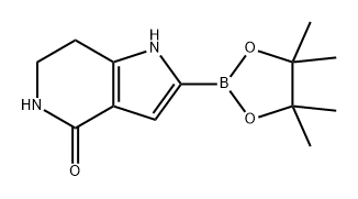 4H-Pyrrolo[3,2-c]pyridin-4-one, 1,5,6,7-tetrahydro-2-(4,4,5,5-tetramethyl-1,3,2-dioxaborolan-2-yl)- Struktur