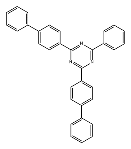 1,3,5-Triazine, 2,4-bis([1,1'-biphenyl]-4-yl)-6-phenyl- Structure