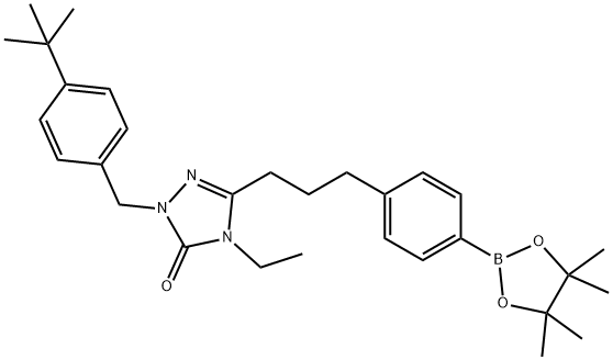 3H-1,2,4-Triazol-3-one, 2-[[4-(1,1-dimethylethyl)phenyl]methyl]-4-ethyl-2,4-dihydro-5-[3-[4-(4,4,5,5-tetramethyl-1,3,2-dioxaborolan-2-yl)phenyl]propyl]-|