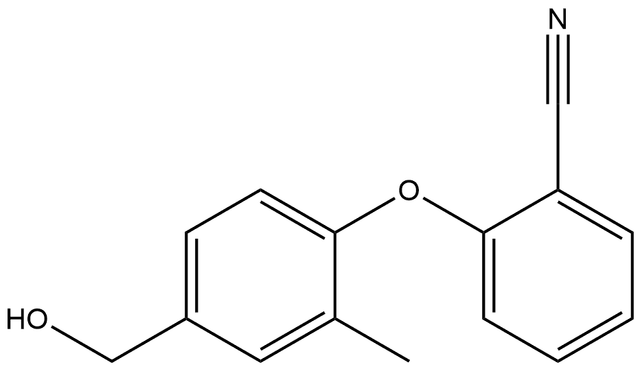 2-[4-(Hydroxymethyl)-2-methylphenoxy]benzonitrile Struktur